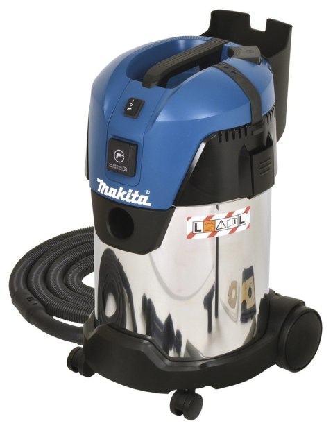 Makita VC3011L odkurzacz Czarny, Niebieski, Biały 30 l 2000 W