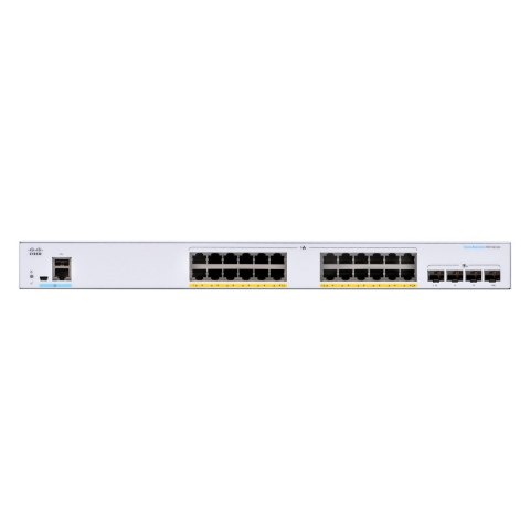 Cisco CBS350-24FP-4X-EU łącza sieciowe Zarządzany L2/L3 Gigabit Ethernet (10/100/1000) Srebrny