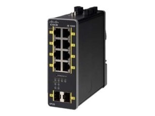 Cisco IE-1000-8P2S-LM łącza sieciowe Zarządzany Gigabit Ethernet (10/100/1000) Obsługa PoE Czarny