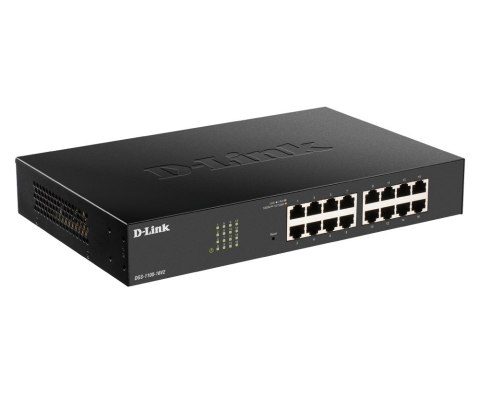 D-Link DGS-1100-16V2 łącza sieciowe Zarządzany L2 Gigabit Ethernet (10/100/1000) Czarny