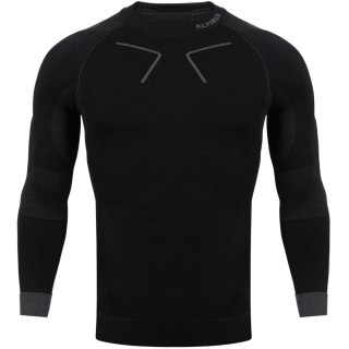 Bluza termoaktywna męska Alpinus Tactical Base Layer czarno-szara GT43219