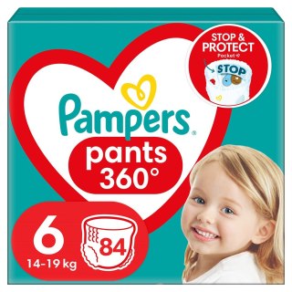 PAMPERS Pieluchomajtki XL Rozm 6, 15+kg,84szt