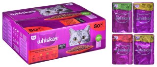 WHISKAS Klasyczne posiłki w sosie - mokra karma dla kota - 80x85 g