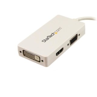 StarTech.com MDP2VGDVHDW adapter kablowy 0,15 m Mini DisplayPort DVI-D + VGA (D-Sub) + HDMI Biały