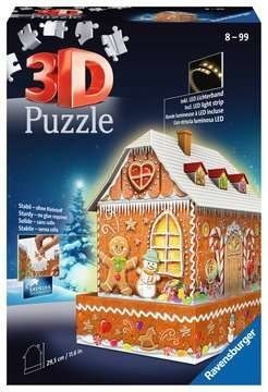 Ravensburger Christmas Gingerbread House Night Edition Puzzle 3D 216 szt. Budynki