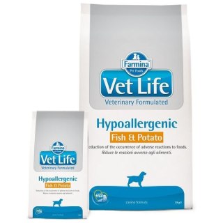 FARMINA Vet Life Hypoallergenic Fish & Potato Canine - sucha karma dla psa - 12 kg