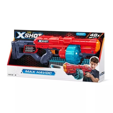 Miotacz strzałek ZURU X-SHOT EXCEL MAX HAVOC wyrzutnia 48 strzałek (36446)