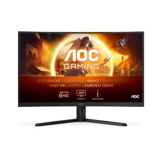 AOC G4 CQ32G4VE monitor komputerowy 81,3 cm (32") 2560 x 1440 px Quad HD LCD Czarny, Szary