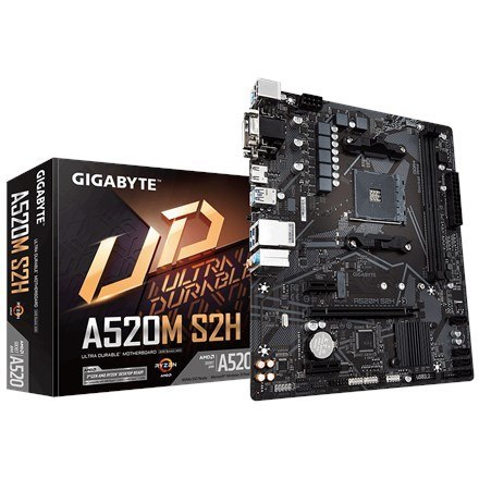 GIGABYTE A520M S2H płyta główna AMD A520 Socket AM4 micro ATX