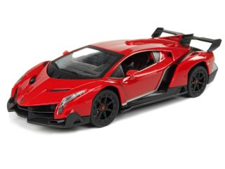 Auto Zdalnie Sterowane Lamborghini Veneno Czerwony 2,4 G Pilot Kierownica Dźwięk Światła 1:24